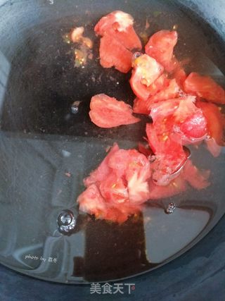 西红柿鸡蛋面的做法步骤:7