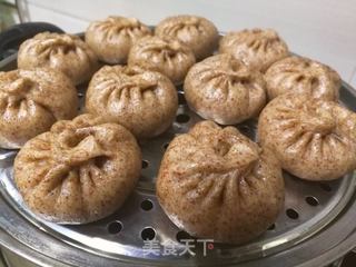 黑全麦芝麻花生糖包的做法步骤:10