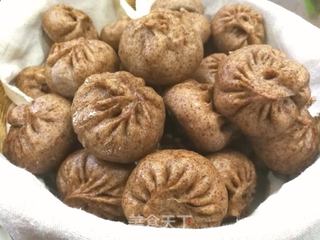 黑全麦芝麻花生糖包的做法步骤:11