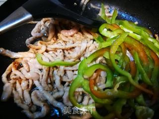 青椒肉丝盖面的做法步骤:6