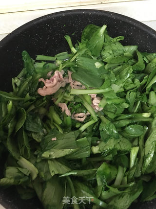 菜秧肉丝炒面的做法步骤：2