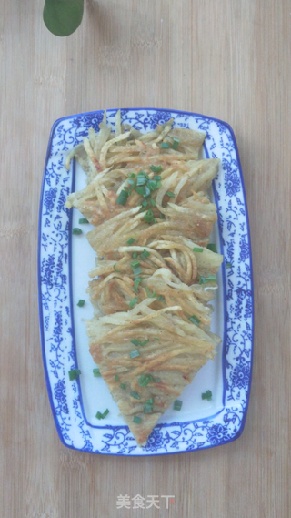 土豆丝鸡蛋饼的做法步骤:7