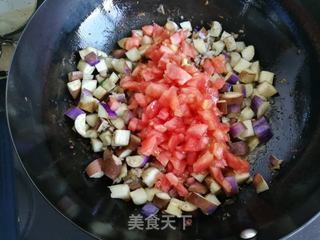 西红柿茄子肉酱拌面的做法步骤:8