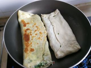 韭菜鸭蛋豆腐饼的做法步骤:9