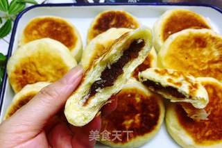 发面豆沙油酥饼的做法步骤:13