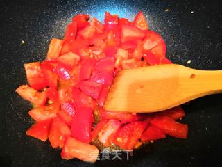 #夏日快手菜#番茄火腿凉面的做法步骤:7
