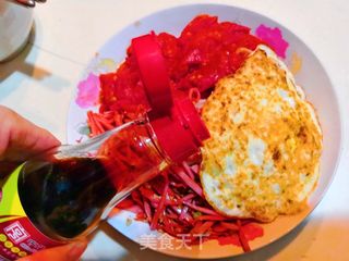 #夏日快手菜#番茄火腿凉面的做法步骤:16