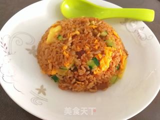 菠萝炒饭的做法步骤:10