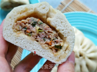 胡萝卜馅白菜肉包的做法步骤:10