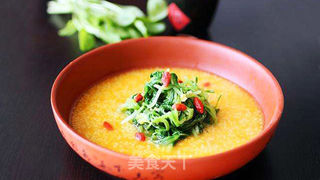 金汤小米鸡毛菜,一招让你爱上吃杂粮菜的做法步骤:7