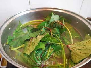 红薯叶汤的做法步骤:6