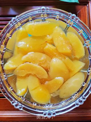 蒸黄桃的做法步骤:4