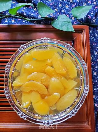 蒸黄桃的做法步骤:5