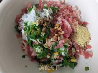 小白菜猪肉馅饺子的做法步骤:4