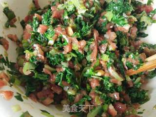 小白菜猪肉馅饺子的做法步骤:5