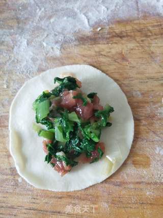 小白菜猪肉馅饺子的做法步骤:7