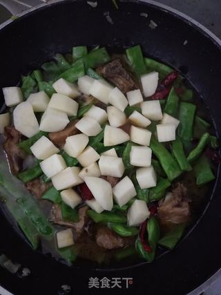 豆角排骨焖面的做法步骤:6