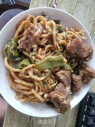 豆角排骨焖面的做法步骤:9