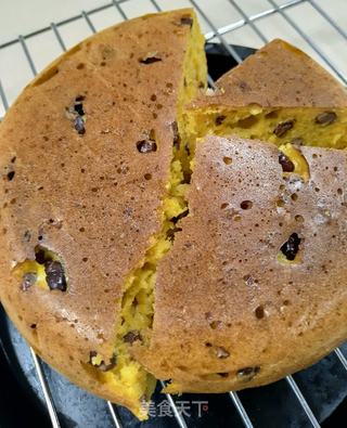 电饭煲南瓜红豆发糕的做法步骤:8
