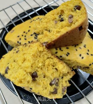 电饭煲南瓜红豆发糕的做法步骤:9
