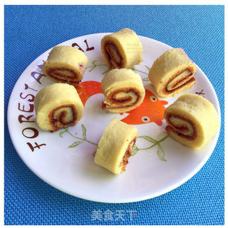 电饭煲蓝莓蛋糕卷的做法步骤：13