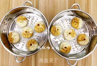 丝瓜胡萝卜肉末包子的做法步骤:15