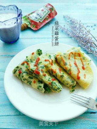 韭菜鸡蛋饼的做法步骤:16