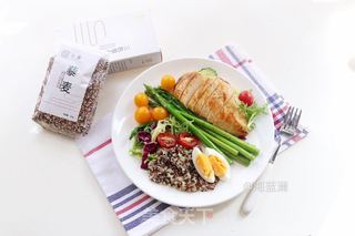 减脂增肌餐-藜麦芦笋鸡胸沙拉的做法步骤:6