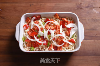 海鲜焗饭的做法步骤:5