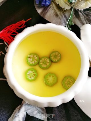 秋葵蒸鸡蛋的做法步骤:10