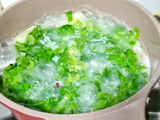 油麦菜馄饨粥的做法步骤:4