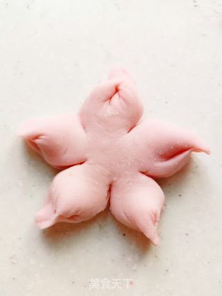 樱花?馒头的做法步骤:8