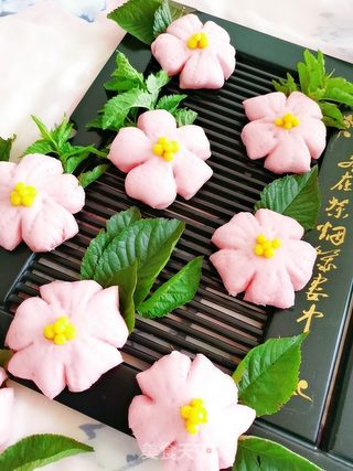 樱花?馒头的做法步骤:18