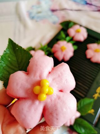 樱花?馒头的做法步骤:20