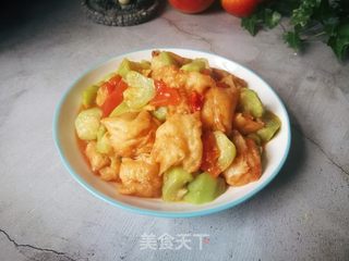 丝瓜烩油馍头的做法步骤:12