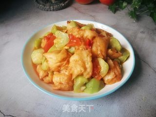 丝瓜烩油馍头的做法步骤:13
