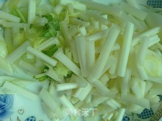 蒜薹爆花甲的做法步骤:3