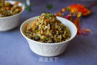 芽菜炒饭的做法步骤:5