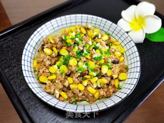 玉米粒蒸肉饼的做法步骤：7