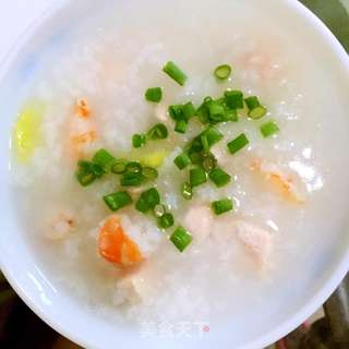 鲍鱼鲜虾粥的做法步骤:6