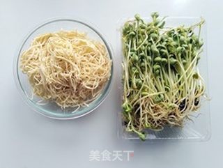 豆苗拌干丝的做法步骤：1