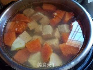 佛手瓜木瓜薏米汤的做法步骤:6