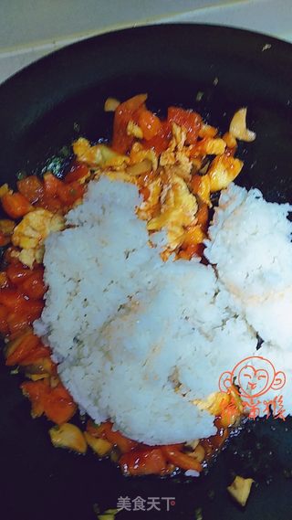 西红柿鸡蛋烩饭的做法步骤:12