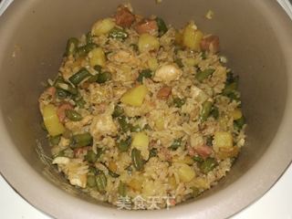 鸡丁豆角焖饭的做法步骤:12
