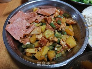 鸡丁豆角焖饭的做法步骤:11