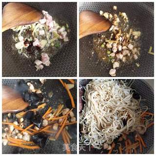 豆妈带你一起做家常炒面(什锦炒面) 的做法步骤:4