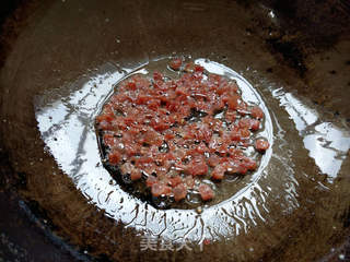 豆角腊肠蛋炒饭的做法步骤:4