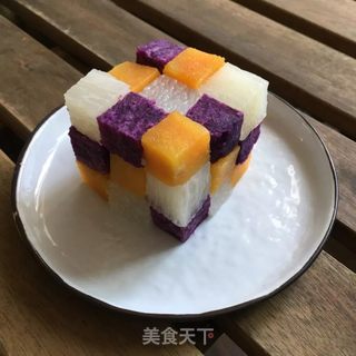 粗粮魔方的做法步骤:4