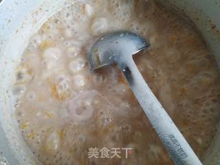 南瓜花生粥的做法步骤:8