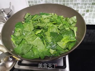 菠菜猪肝粥的做法步骤:8